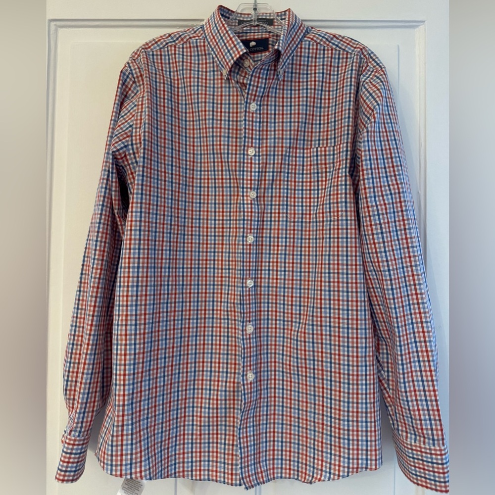 Classic Checkered Button-Down Shirt - image 1